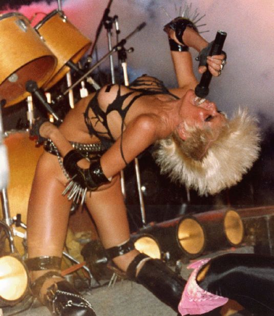 Wendy O. Williams and the Plasmatics became known for antics such as cutting guitars in half with a chainsaw, blowing up Cadillacs and putting black electrical tape to creative uses.