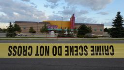 Crime scene tape surrounds the Century 16 movie theater where 12 people were killed in a shooting rampage last Friday, on July 23, 2012 in Aurora, Colorado. Suspect James Holmes, 24, allegedly went on a shooting spree and killed 12 people and injured 58 during an early morning screening of 'The Dark Knight Rises.' (Photo by Kevork Djansezian/Getty Images) 