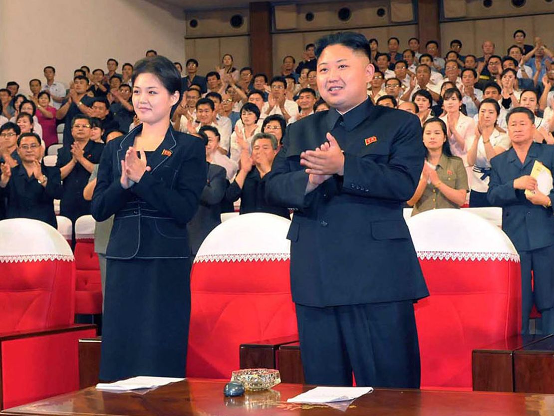 Kim Jong Un is shown with a young woman this month. It is not known if she is Ri Sol Ju.