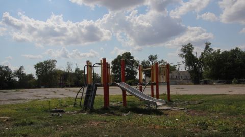 Financial problems and urban blight have left many East St. Louis schools, like Miles D. Davis Elementary, in a state of disrepair.