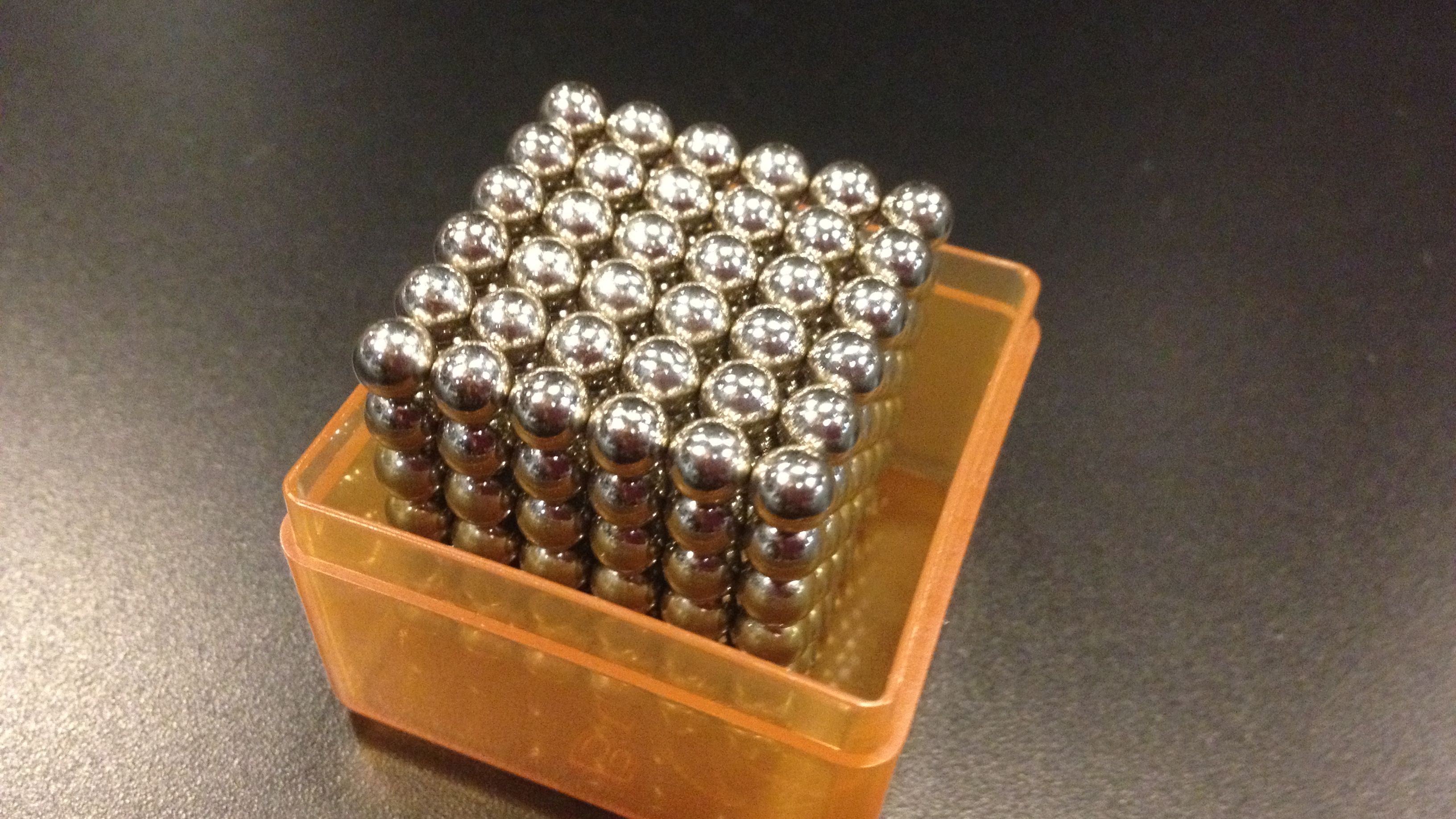 Buckyballs are a  'desk toy' made up of many small magnets.