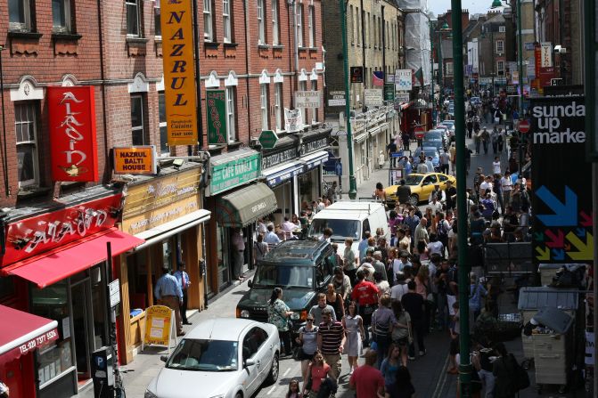 East London has long been home to the capital's working, criminal and creative classes. Brick Lane market is a testament to the area's diversity.