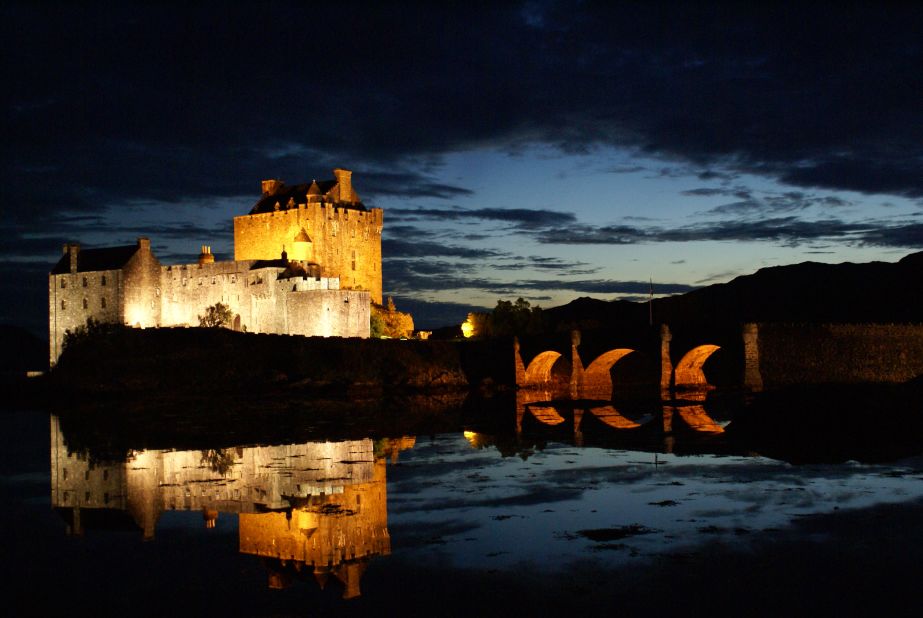 The romantic Eilean Donan Castle is on a rocky islet on the edge of Loch Duich.