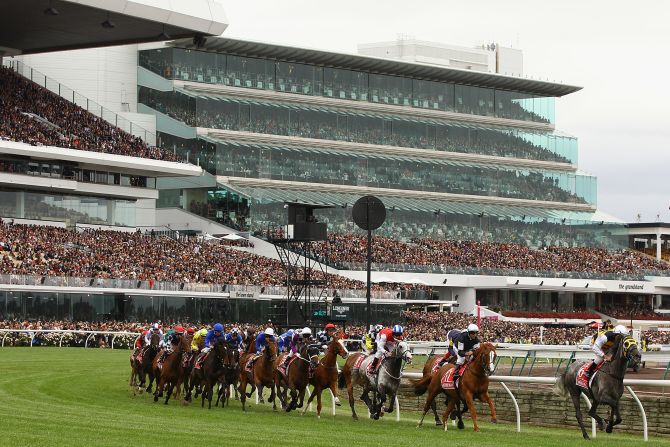 Australia's premier racecourse, Flemington, is home to the Melbourne Cup -- the country's richest race. After multiple renovations its three grandstands boast a total capacity of 130,000 people. The current appearance of the stands come courtesy of a $55 million revamp in 2000. Flemington even has its own railway branch line, shuttle bus and tram route to transport its huge crowds.