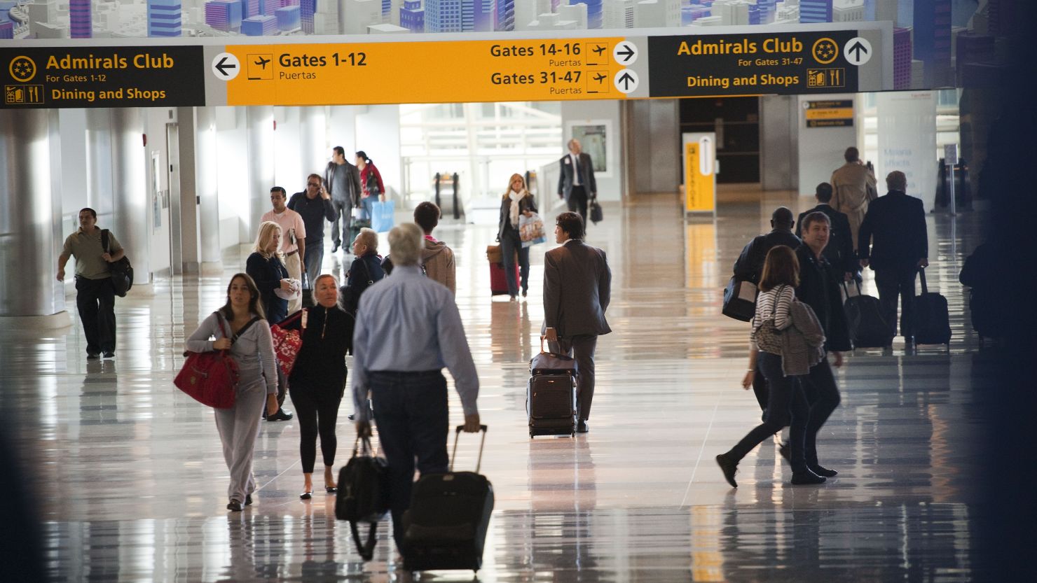 Passengers walk through John F. Kennedy International Airport, which was No. 1 on the researchers' list.
