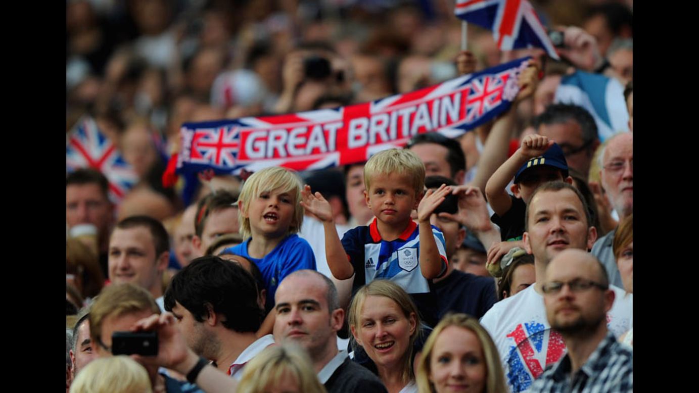 Great Britain fans attend the Group A Match between Great Britain and Senegal on Thursday in Manchester.