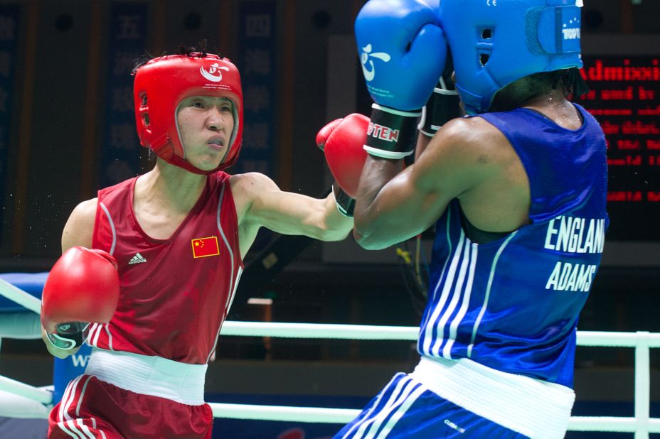 Ren Cancan, three-time world boxing champ, needs to beat five-time world champion Mary Kom of India to take Olympic gold.