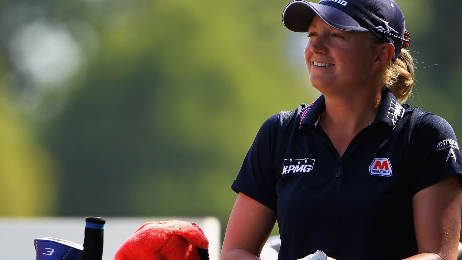 Stacy Lewis was in confident mood as she maintained her lead at the Evian Masters in France.