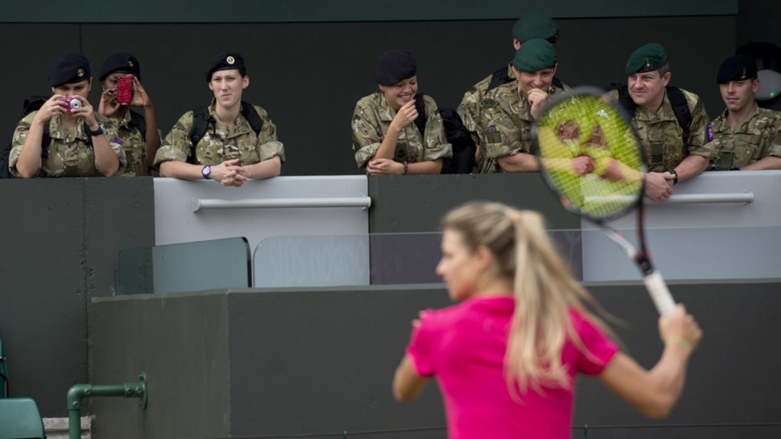 British soldiers find tennis boring, await return to Falkland Islands.