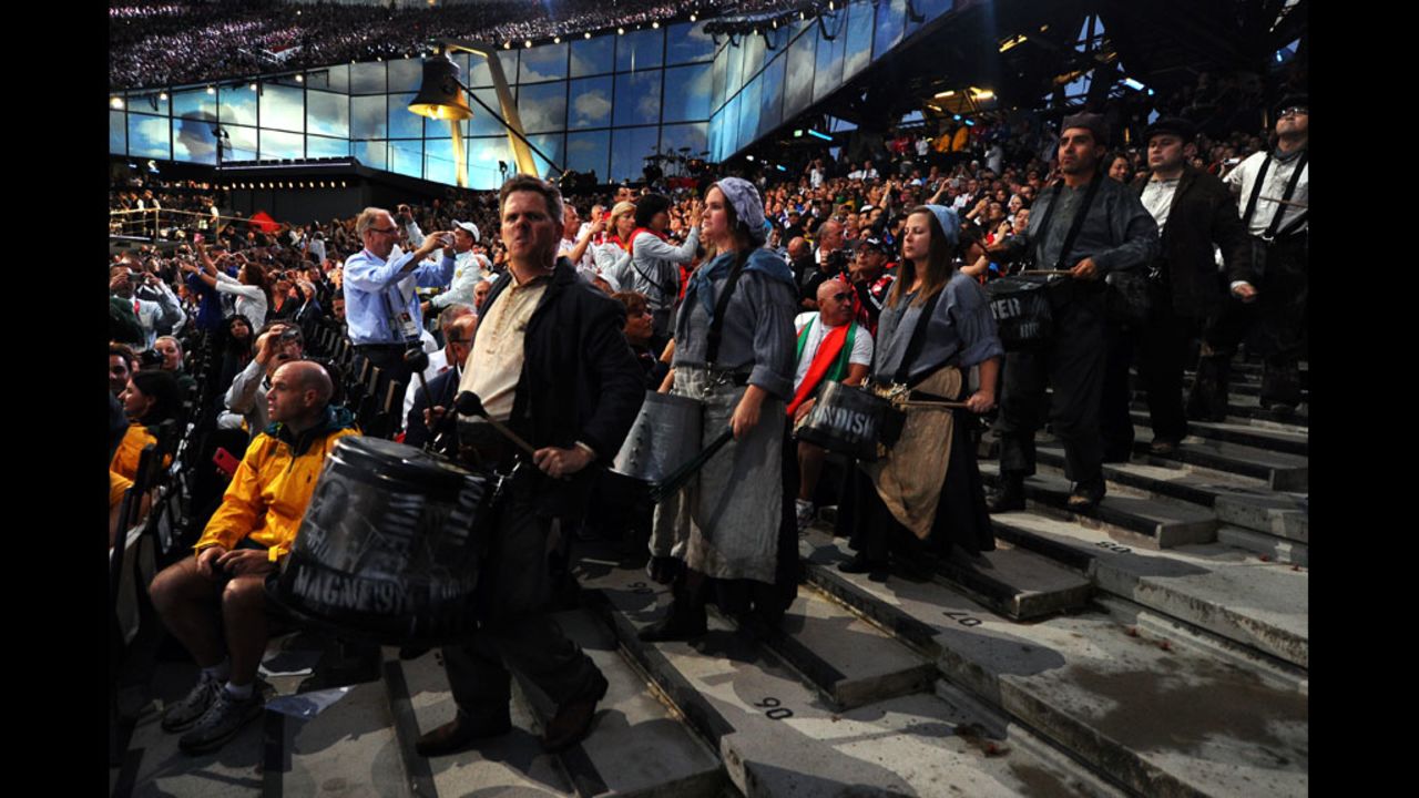 Drummers during the opening ceremony.