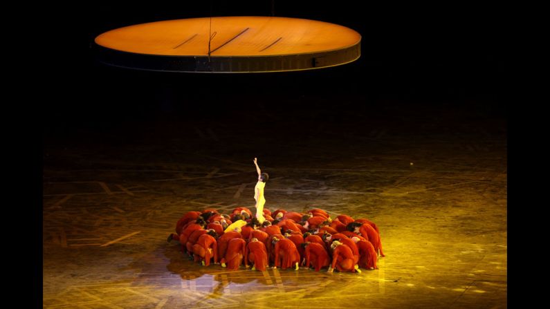 Artists perform during the opening ceremony.