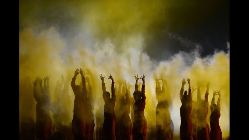 Artists perform during the opening ceremony.