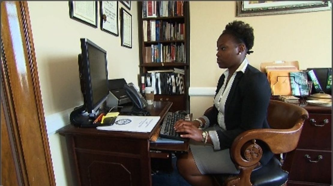 Marchelle Roberts, who grew up in foster care, is now an intern on Capitol Hill.
