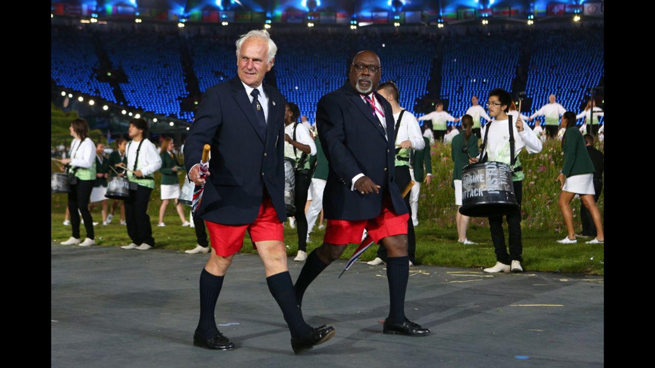 In what's become an Olympic tradition, members of the Bermudan delegation once again forget their trousers.