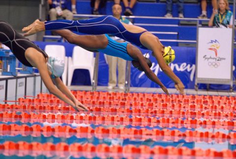 There was one other swimmer from Equatorial Guinea at Sydney. Paula Barila Bolopa swam in the women's 50 meters freestyle and also came last in a record time of one minute 3.93 seconds. It was twice the previous worst time in the event.