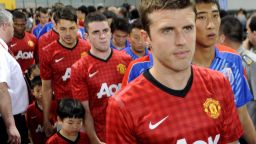 Players of Manchester United attend the match during the Friendly Match between Shanghai Shenhua and Manchester United at Shanghai Stadium on July 25, 2012 in Shanghai, China.