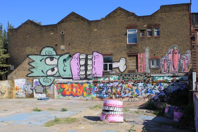 Coca-Cola commissioned an agency to paint an Olympics-inspired mural over the original work by Sweet Toof, NEMO, Sickboy and Mighty Mo seen in this image. Shortly after it was finished, the mural was defaced.