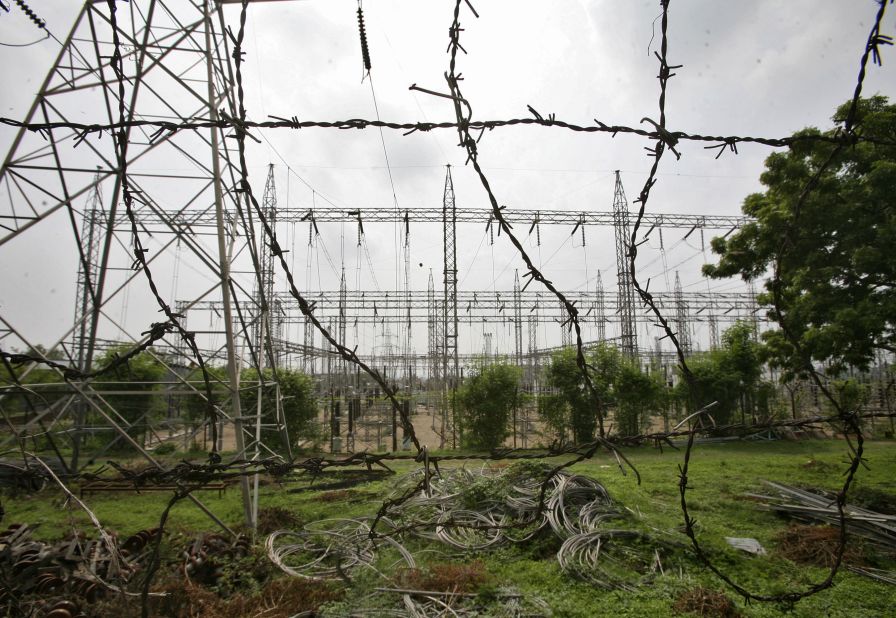 An electric power station on the outskirts of Jammu on Tuesday.