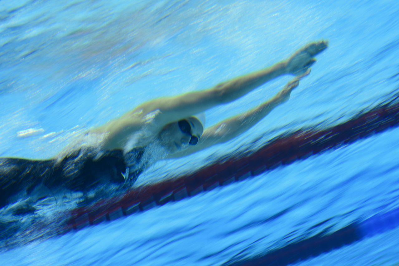 Dana Vollmer competes in the women's 4x200-meter freestyle relay.