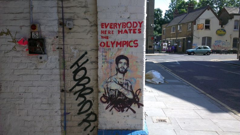 Although Hackney Wick borders the Olympic park, many residents and artists say they are skeptical about the long-term benefits to the area.