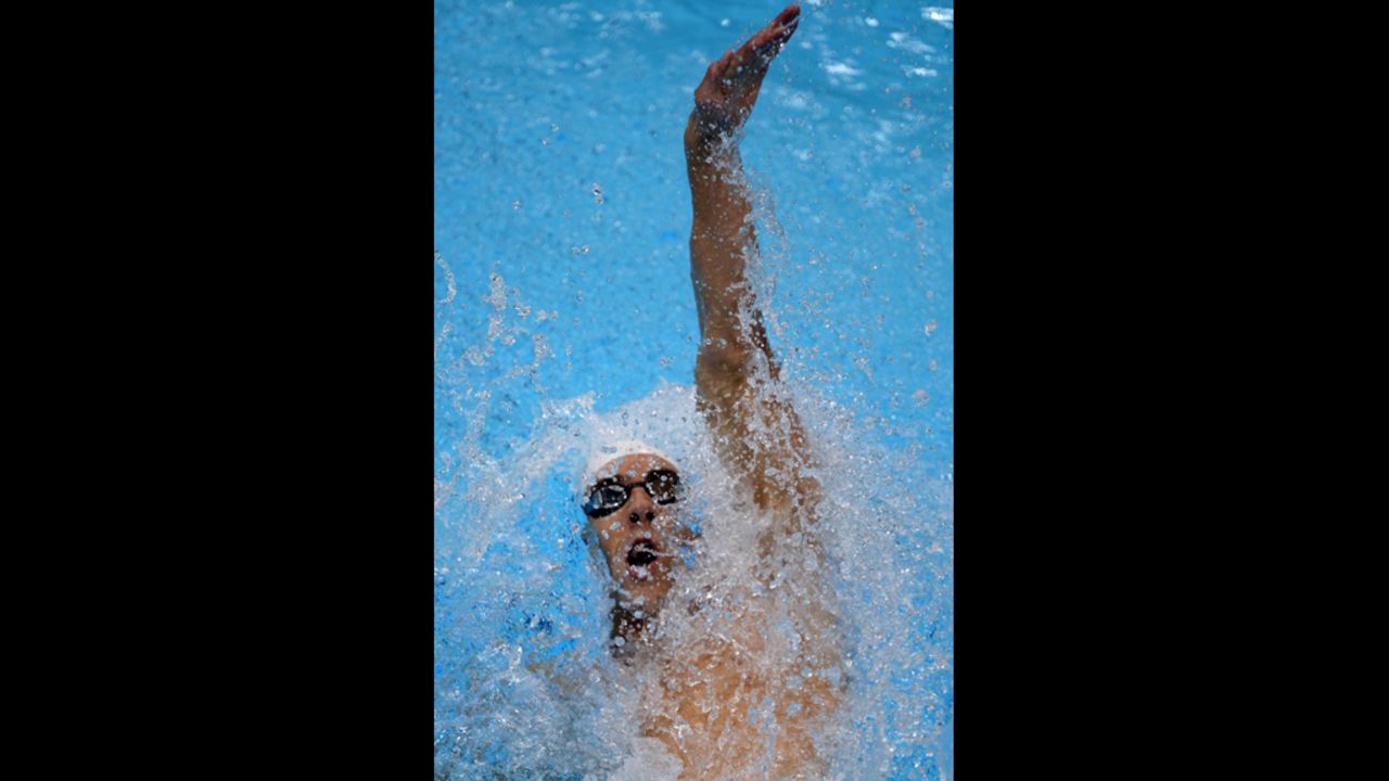 Michael Phelps competes in the men's 200-meter individual medley on Wednesday.