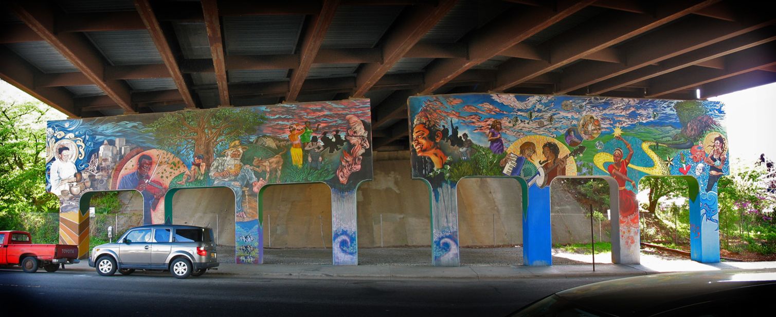 Street art spray painted under a bridge in <a href="http://ireport.cnn.com/docs/DOC-795655">Asheville, North Carolina</a>.