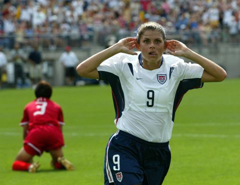 U.S. soccer star Mia Hamm inspired her side to gold in the women's football in Atlanta in 1996 and at Athens 2004. The Americans also triumphed at Beijing 2008.