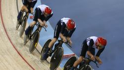 Edward Clancy, Geraint Thomas, Steven Burke and Peter Kennaugh of Great Britain compete in the Men's Team Pursuit Track Cycling final on Day 7 of the London 2012 Olympic Games at Velodrome on August 3, 2012 in London, England. (Photo by Ezra Shaw/Getty Images)