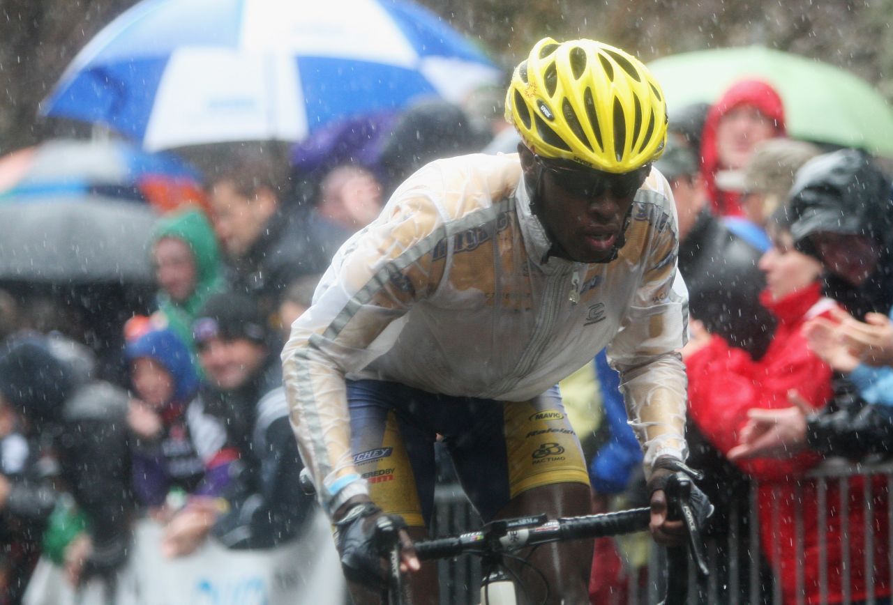 Niyonshuti made history in 2009 when he became the first black African to ride in a pro cycling race, braving wet conditions when he competed in the Tour of Ireland in a field which also included American legend Lance Armstrong.  