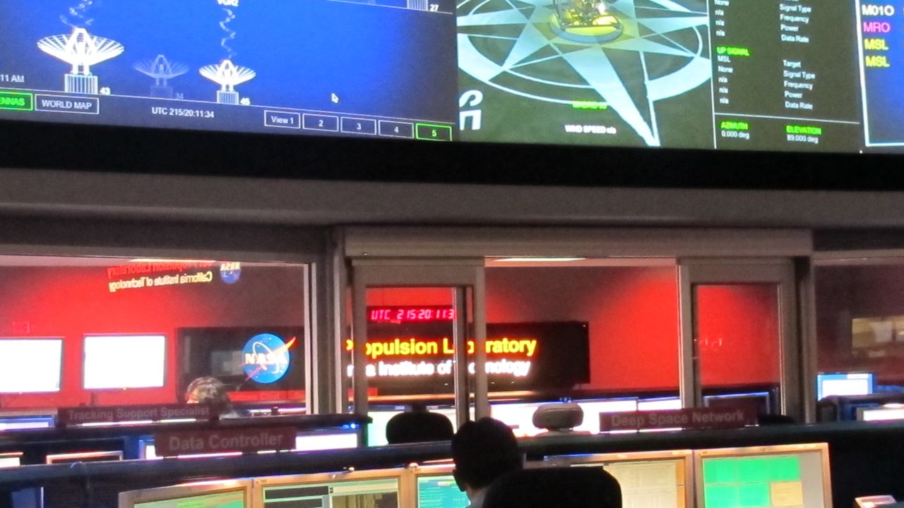 Mission Control for Curiosity at NASA's Jet Propulsion Laboratory in Pasadena, California.
