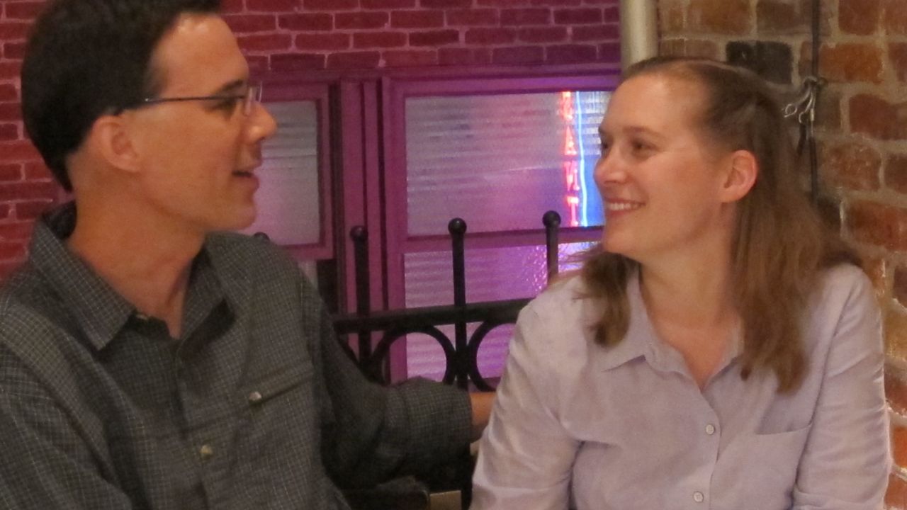 Scott Maxwell and Kim Lichtenberg have been dating for more than three years; both work on Mars rover missions.