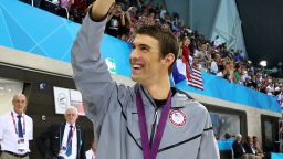 Phelps gold medal 18 flag