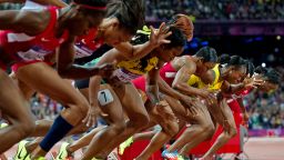 In the first of the two blue riband sprint finals, the world's fastest women lined up for the Olympic 100 meter final on Saturday.