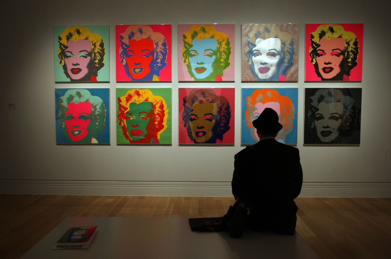 A series of Warhol's silkscreens of Marilyn Monroe.