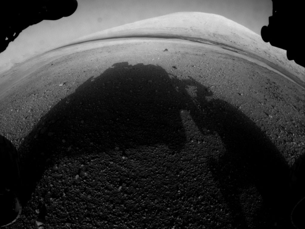 curiosity mars rover shadow