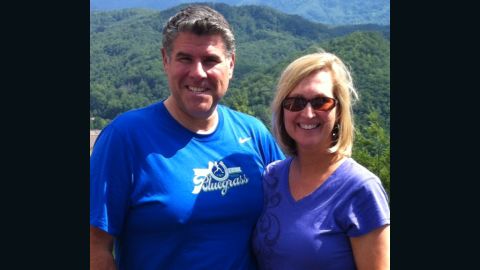 Rucker and his wife, Annita, pose for a photo in Gatlinburg in June.