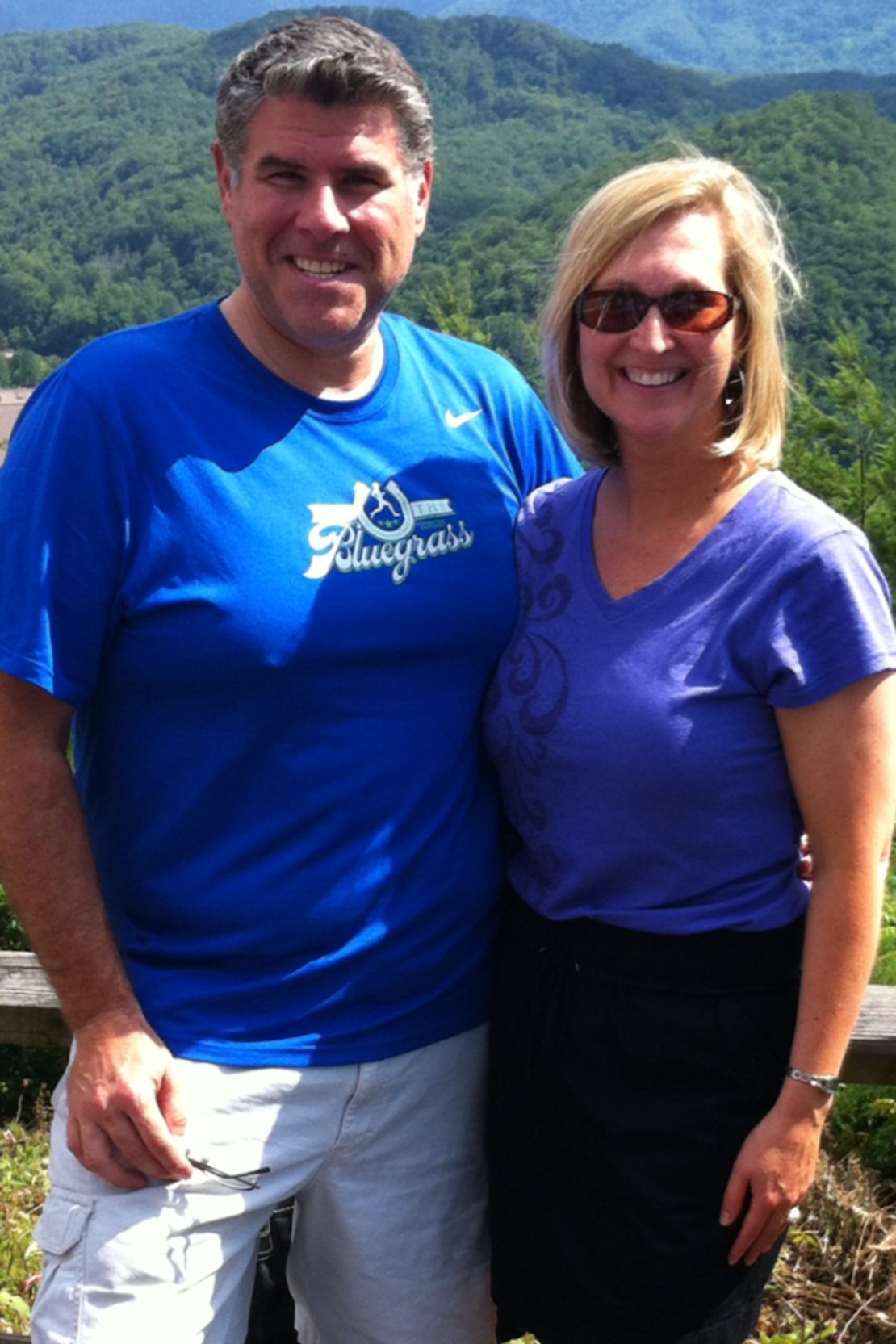 Rucker and his wife, Annita, pose for a photo in Gatlinburg in June. 