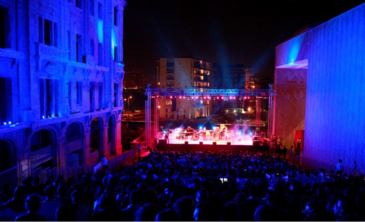 Crowds flock to the Fete de la Musique festival in the rejuvenated Beirut Souks district.