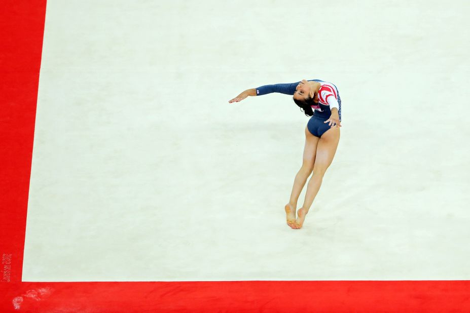 Alexandra Raisman of the United States competes in the women's floor exercise final Tuesday, August 7, at the 2012 Olympic Games in London.