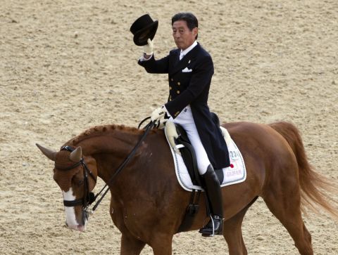 Who says an Olympic athlete has to be young to be spry? Seventy-one-year-old Hiroshi Hoketsu, competing for Japan in dressage -- a choreographed equestrian exercise that shows off a horse rider's command of their horse -- is the oldest competitor at the London Olympics.