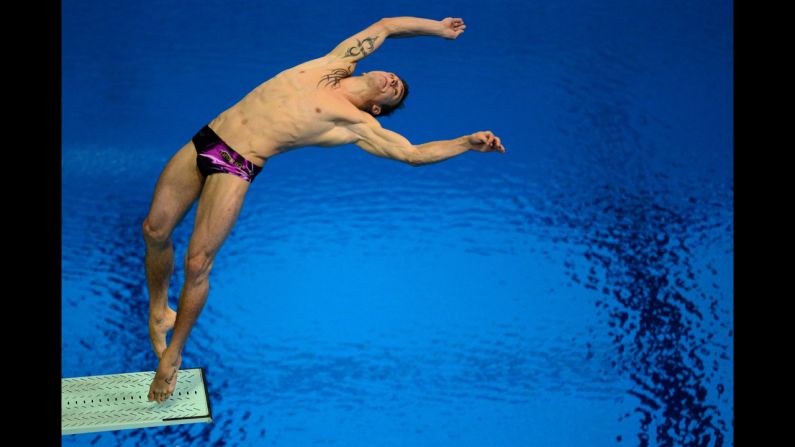 France's Matthieu Rosset competes in the men's 3-meter springboard semifinals Tuesday.