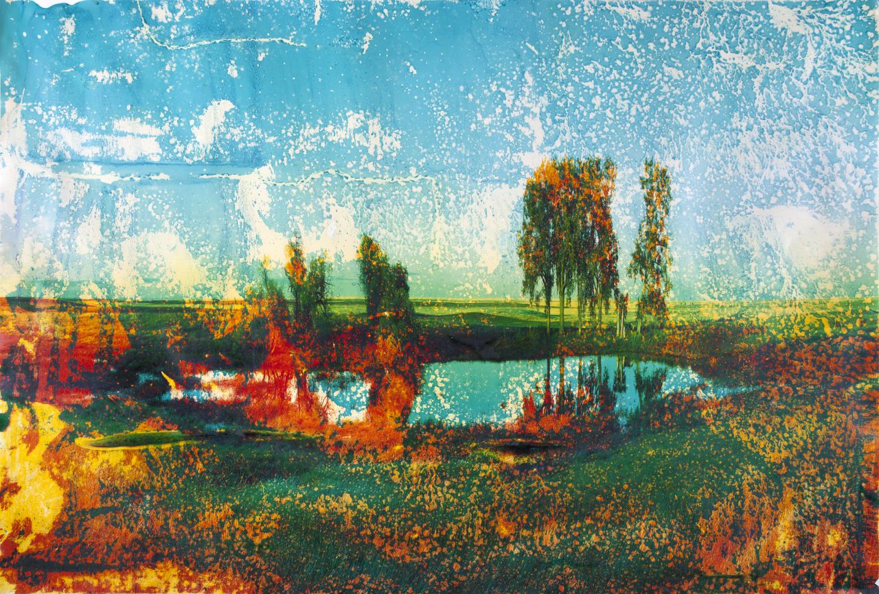 Brandt began incoporating subject matter material in his photos because he felt it brought an objectivity to his work. Soaked in lake water, this image, called "Mary's Lake," appears almost impressionistic. 