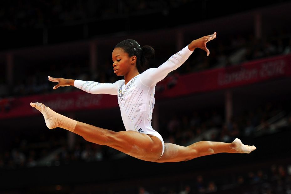 "Power poses" are characterised by outstretched limbs, something at which gymnast Gabby Douglas would likely excel ...