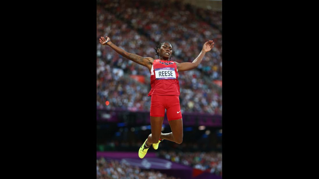 Brittney Reese of the United States competes in the women's long jump final on Wednesday.