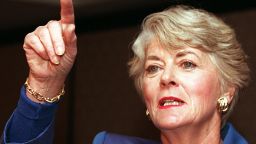 Former Democratic vice presidential candidate Geraldine Ferraro answers questions at a news conference after announcing that she will try to become New York's first woman senator 05 January in New York. AFP PHOTO/Don EMMERT (Photo credit should read DON EMMERT/AFP/Getty Images) 