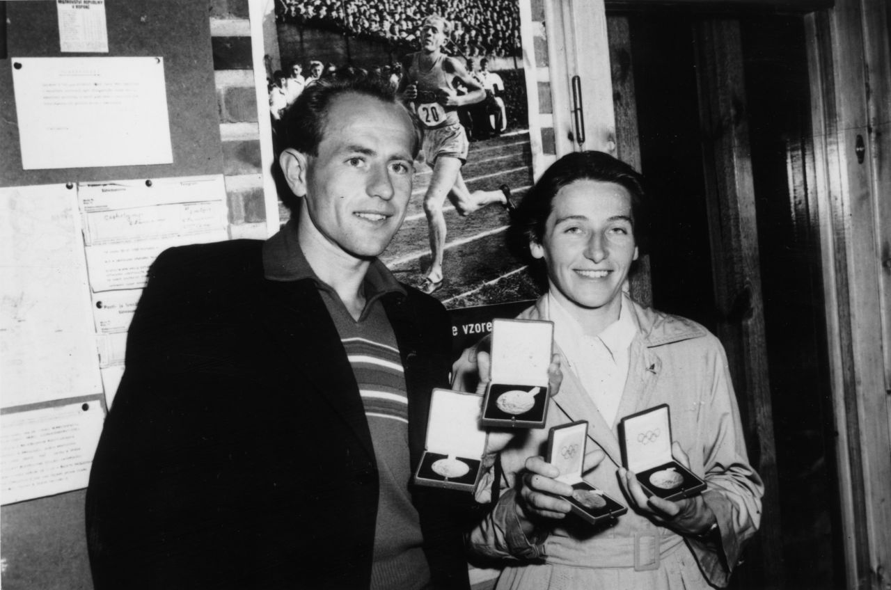 The couple were widely honored for their many achievements in track and field spanning over a decade. 