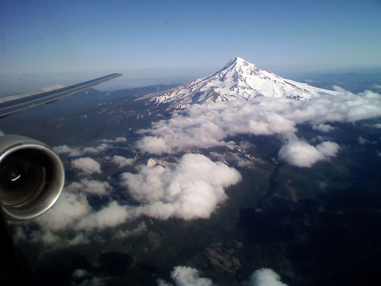 Joseph Rogge got this great shot of Mount Hood on a flight into Portland, Oregon. "There is much beauty in the world, sometimes you see it from unexpected perspectives."