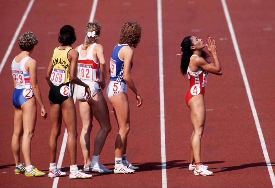 Her final gold came in the 4x100 meter final. She had often been overlooked in the relay as successive coaches feared her trademark long nails would get in the way of the baton change. They didn't.