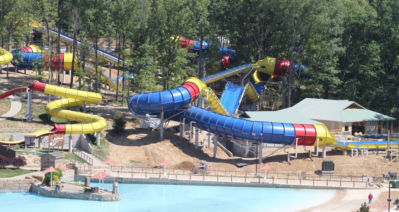 Mammoth is a slide towering seven stories and stretching more than three acres -- making it the world's longest water coaster.