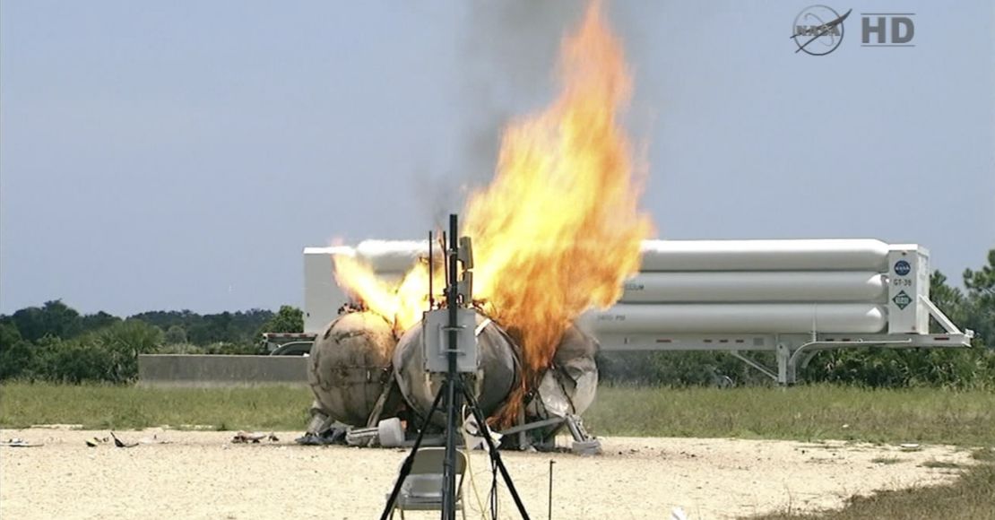 NASA's Morpheus lander crashed and burned during testing in 2012 at Florida's Kennedy Space Center. A newer version has performed successfully. 
